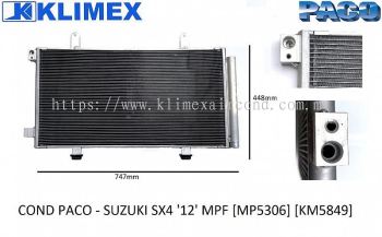 CONDENSER PACO - SUZUKI SX4 ' 12 ' MPF [ MP5306 ] [ KM5849 ]