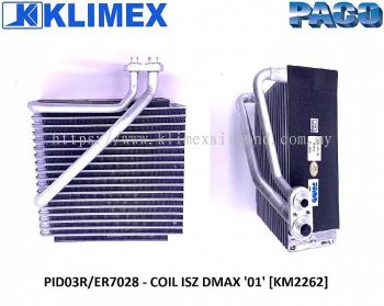 PID03R / ER7028 - EVAPORATOR COOLING COIL PACO ISUZU DMAX ' 01 ' [ KM2262 ]