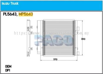 CONDENSER PACO - ISUZU TRUCK [ MP5643 ] [ KM5754 ]