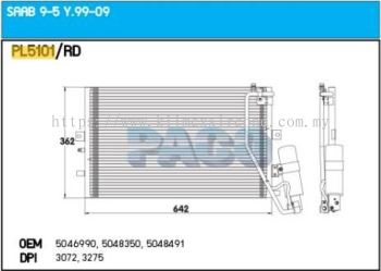 CONDENSER PACO - SAAB 9-5 ' 08 ' PFC [ PL5101 ] [ KM2608 ]