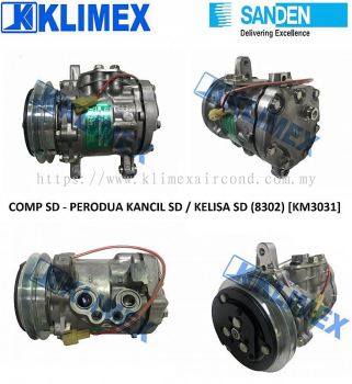 COMPRESSOR SANDEN - PERODUA KANCIL SD / KELISA SD ( 8301 ) [ KM3031 ]