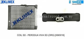 EVAPORATOR COOLING COIL SANDEN - PERODUA VIVA SD ( ORIGINAL ) [ KM3016 ]