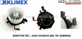 BLOWER MOTOR WORLDCOOL - AUDI A4 / Q5 / A5 ( B8 ) '08' [ KM8940 ]