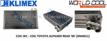 EVAPORATOR COOLING COIL WORLDCOOL - COIL TOYOTA ALPHARD REAR ' 06 ' [ KM4011 ]