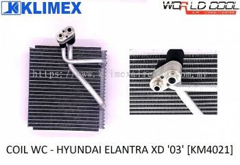 EVAPORATOR COOLING COIL WORLDCOOL - HYUNDAI ELANTRA XD ' 03 ' [ KM4021 ]