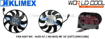 RADIATOR FAN MOTOR ASSY WORLDCOOL - AUDI A7 / A8 ( 4H2 ) 9B ' 16 ' ( LEFT ) [ KM11286 ]