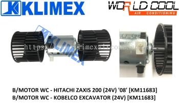 BLOWER MOTOR WORLDCOOL - HITACHI ZAXIS EXCAVATOR 200 ( 24V ) ' 08 ' [ KM11683 ]