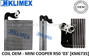 EVAPORATOR COOLING COIL WORLDCOOL - MINI COOPER R50 ' 03 ' [ KM6735 ]