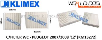 CABIN FILTER WORLDCOOL - PEUGEOT 2007 / 2008 ' 12 ' [ KM13272 ]