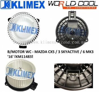 BLOWER MOTOR WORLDCOOL - MAZDA CX5 / 3 SKYACTIVE / 6 MK3 ' 16 ' ( BIG SOCKET) [ KM11483 ]