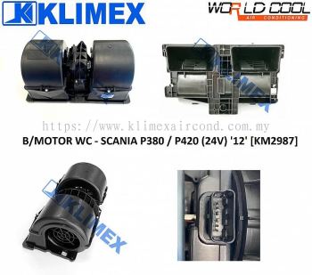 BLOWER MOTOR WORLDCOOL - SCANIA P380 / P420 ( 24V ) BRUSHED ' 12 ' [ KM2987 ]