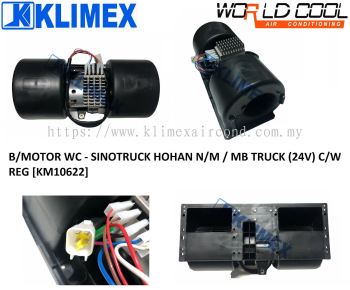 BLOWER MOTOR WORLDCOOL - SINOTRUCK HOHAN NEW MODEL / MERCEDES BENZ TRUCK ( 24V ) [ KM10622 ]