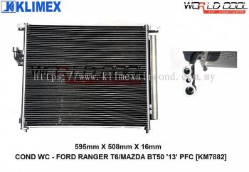 CONDENSER WORLDCOOL - FORD RANGER T6 MAZDA BT50 ' 13 ' PFC [ KM7882 ]