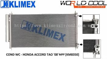 CONDENSER WORLDCOOL - HONDA ACCORD TAO ' 08 ' MPF [ KM8350 ]