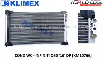 CONDENSER WORLDCOOL - INFINITI Q50 ' 16 ' DP [ KM10766 ]