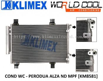 CONDENSER WORLDCOOL - PERODUA ALZA ND MPF [ KM8581 ]