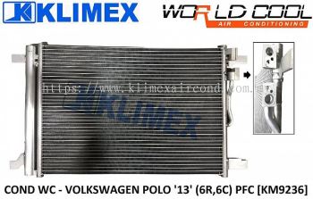 CONDENSER WORLDCOOL - VOLKSWAGEN POLO ' 13 ' ( 6R , 6C ) PFC [ KM9236 ]