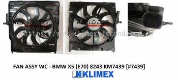 RADIATOR FAN MOTOR ASSY WORLDCOOL - BMW X5 ( E70 ) 9 BLADE ( 3PIN ) ( 850W ) [ KM7439 ]