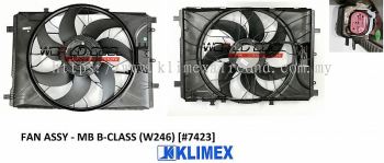 RADIATOR FAN MOTOR ASSY WORLDCOOL - MERCEDES BENZ A-CLASS ( W176 ) 7 BLADE ( 4PIN ) [ KM7422 ]