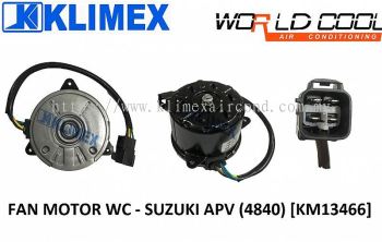 RADIATOR FAN MOTOR ASSY WORLDCOOL - SUZUKI APV ( 4840 ) [ KM13466 ]