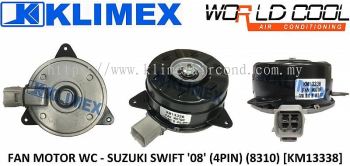 RADIATOR FAN MOTOR ASSY WORLDCOOL - SUZUKI SWIFT ' 08 ' ( 4PIN ) ( 8310 ) [ KM13338 ]