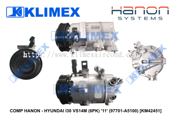 COMP HANON - HYUNDAI I30 VS14M (6PK) '11' (97701-A5100) [KM42451]