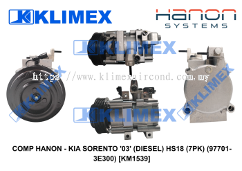 COMP HANON - KIA SORENTO '03' (DIESEL) HS18 (7PK) (97701-3E300) [KM1539]