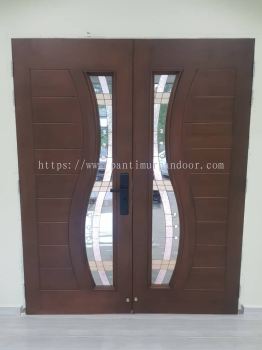 Wooden Door with glass