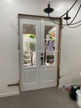 Wooden Door with glass