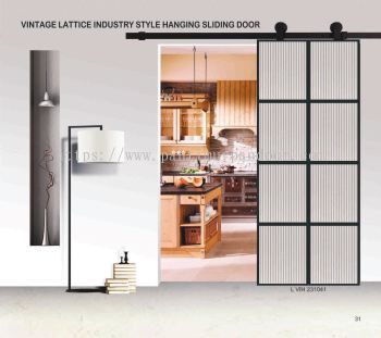 Artfibre Vintage Lattice Hanging Sliding Door