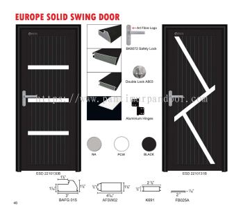 Artfibre Europe Solid Swing Door