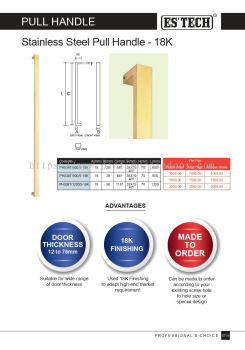 ESTECH Pull Handle Stainless Steel & Gold