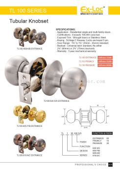 Ex-Loc Tubular Knobset