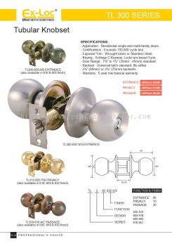 Ex-Loc Tubular Knobset