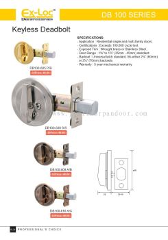 Ex-Loc Keyless Deadbolt