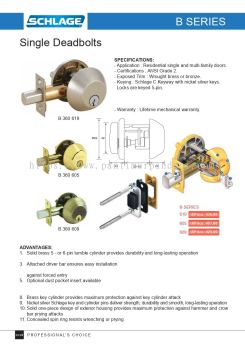 SCHLAGE Deadbolts