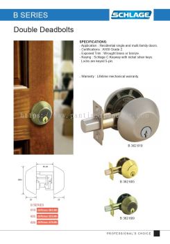 SCHLAGE Deadbolts