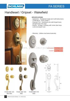 SCHLAGE Gripset