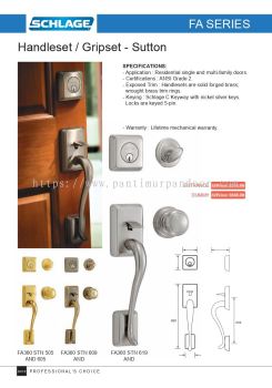 SCHLAGE Gripset