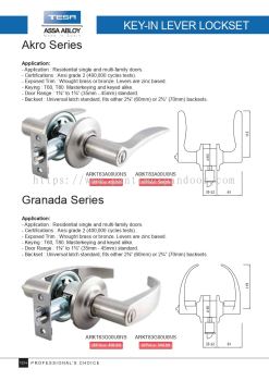 TESA Lever Lockset Stainless Steel