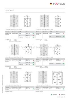 Hafele Door Hinge Stainless Steel