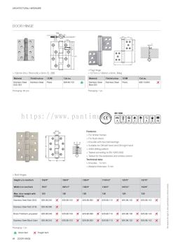 Hafele Door Hinge Stainless Steel (Flag Hinge)