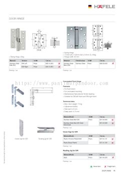 Hafele Door Hinge Stainless Steel (Rising / Spring Hinge )