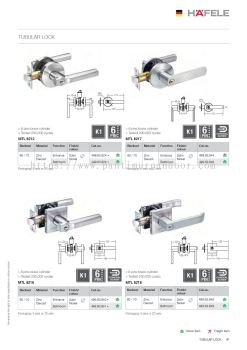 Hafele Tubular Lock