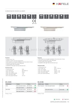 Hafele Concealed Door Closers