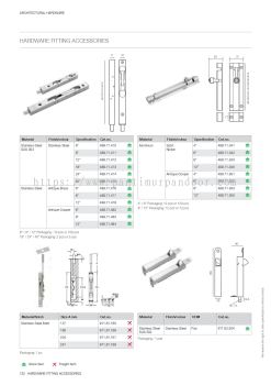 Hafele Fitting Accessories (Flush Bolt / Barrel Bolt)