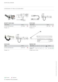 Hafele Fitting Accessories (Door Chain / Rebated Part)