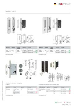 Hafele Sliding Lock Stainless Steel / Matt Black