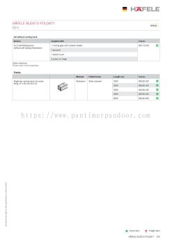 Hafele Folding Door Fittings