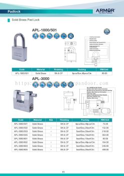 Armor Solid Brass Pad Lock